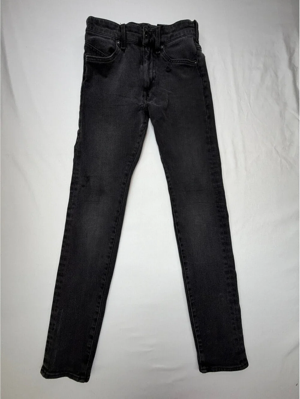 H&M 360 Tech Stretch Men's Skinny Jeans Low Waist Slim Fit Zip Fly Size 28 Black
